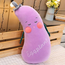 Load image into Gallery viewer, 1pc 50/70/80cm Cartoon Carrots Eggplant Cucumber Plush Toy Simulation Vegetable Pillow Dolls Stuffed Soft Toys For Children Gift