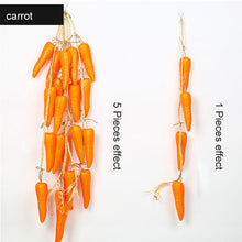 Load image into Gallery viewer, Artificial Vegetable Melon Fruit hemp rope PE foam realistic potato eggplant cucumber tomato potato pepper Chili red for home