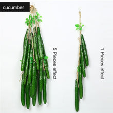 Load image into Gallery viewer, Artificial Vegetable Melon Fruit hemp rope PE foam realistic potato eggplant cucumber tomato potato pepper Chili red for home