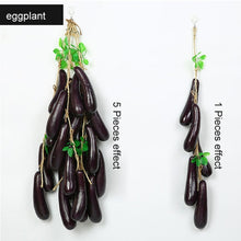 Load image into Gallery viewer, Artificial Vegetable Melon Fruit hemp rope PE foam realistic potato eggplant cucumber tomato potato pepper Chili red for home
