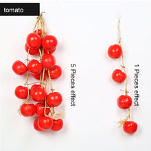 Load image into Gallery viewer, Artificial Vegetable Melon Fruit hemp rope PE foam realistic potato eggplant cucumber tomato potato pepper Chili red for home