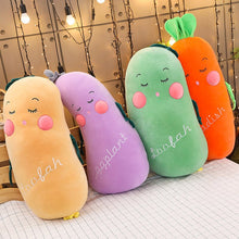 Load image into Gallery viewer, 1pc 50/70/80cm Cartoon Carrots Eggplant Cucumber Plush Toy Simulation Vegetable Pillow Dolls Stuffed Soft Toys For Children Gift
