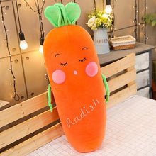 Load image into Gallery viewer, 1pc 50/70/80cm Cartoon Carrots Eggplant Cucumber Plush Toy Simulation Vegetable Pillow Dolls Stuffed Soft Toys For Children Gift
