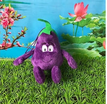 Load image into Gallery viewer, New Fruits Vegetables mini blueberry  mini eggplant mini carrort plush toy
