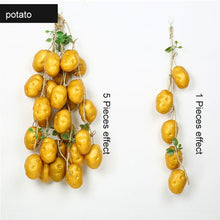 Load image into Gallery viewer, Artificial Vegetable Melon Fruit hemp rope PE foam realistic potato eggplant cucumber tomato potato pepper Chili red for home
