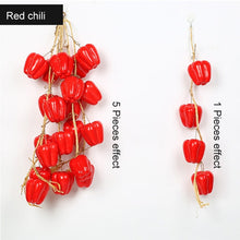 Load image into Gallery viewer, Artificial Vegetable Melon Fruit hemp rope PE foam realistic potato eggplant cucumber tomato potato pepper Chili red for home
