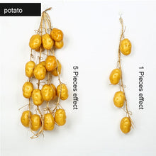 Load image into Gallery viewer, Artificial Vegetable Melon Fruit hemp rope PE foam realistic potato eggplant cucumber tomato potato pepper Chili red for home
